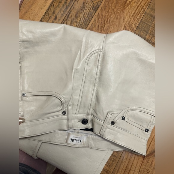 Agolde Recycled Leather Fitted 90s Pants‎ size 26 - Picture 16 of 16